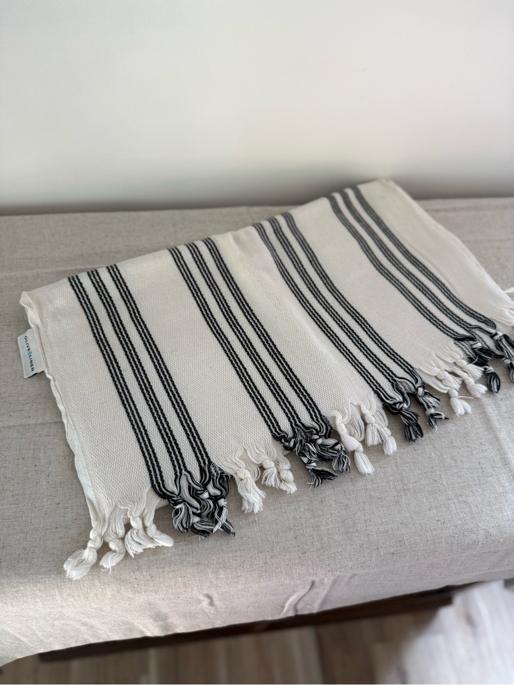 Olive & Linen Table Runner